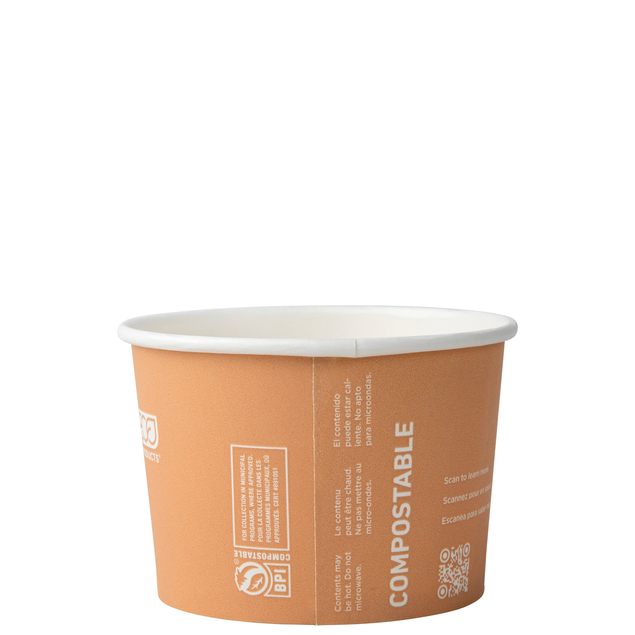 World Art Renewable & Compostable Food Container - 8oz. — view 2
