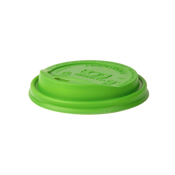 Green PLA Lid for 8oz Hot Cup Comp Sip