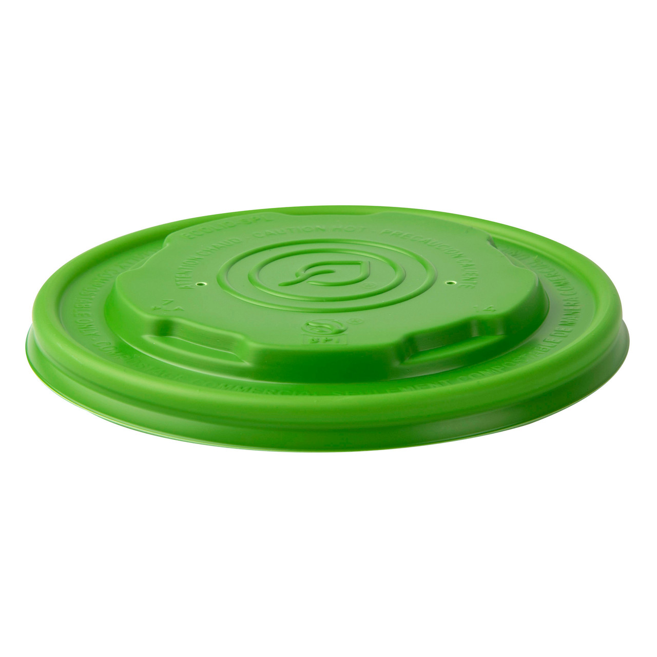 Cont Lids Ecolid Renewable & Comp Food 12-32 Oz Grn