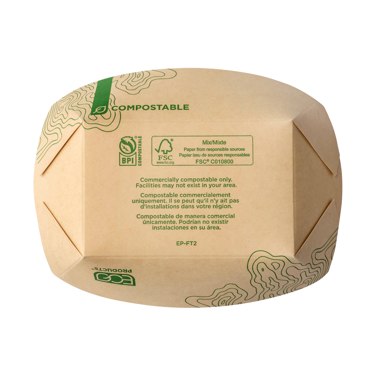 2lb Paper Food Tray, FSC — view 4