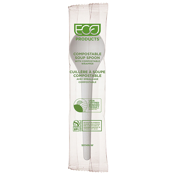Plantware Renewable & Compostable Individually Wrapped Spork, Compostable Wrapper