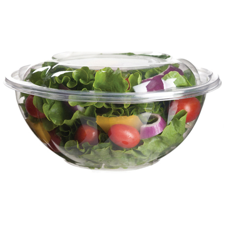 Renewable & Compostable Salad Bowls w/ Lids - 24oz.