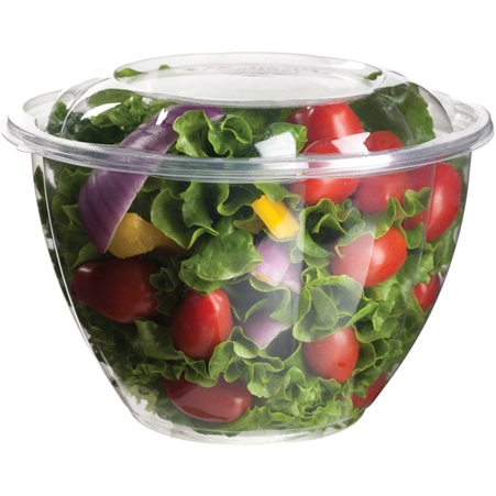 Renewable & Compostable Salad Bowls w/ Lids - 48oz.