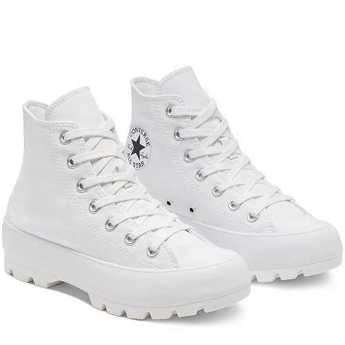 converse botas plataforma blancas