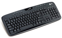 TECLADO MULTIMEDIA GENIUS KB22OE, NEGRO PS2