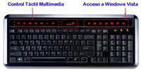 TECLADO TOUCH SCREEN GENIUS SLIMSTAR 330 NEGRO USB