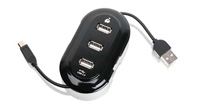 HUB MOVIL 3 PTOS USB2.0 - BUILT-IN MINI-B IOGEAR