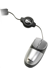 MOUSE TARGUS MINI OPTICO RETRACTABLE SILVER