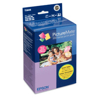 CARTUCHO 4 COLORES Y 150 HOJAS GLOSSY 4x6  EPSON