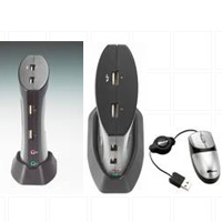 KIT-TARGUS ( 2 HUB 7 PTOS + MINI MS OPT RETRACTIL)