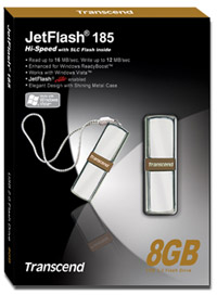 MEMORIA JETFLASH 185 8 GB USB 2.0 TRASNCEND