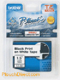 CINTA BROTHER P/ROTULADOR NEGRO-BLANCO 36 MM 1 1/2