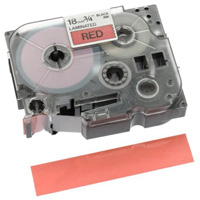 CINTA BROTHER NEGRA-ROJO 18 MM