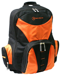MOCHILA TECH ZONE DEPORTIVA 15.4  NEG/NARANJA