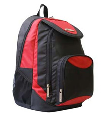 MOCHILA TECH ZONE DEPORTIVO 15.4  ROJO/NEGRO