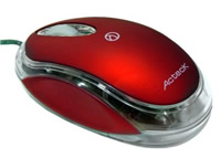 MINI MOUSE OPTICO ACTECK AM1000 ROJO USB