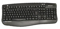 TECLADO ERGONOMICO ACTECK AT-9910 NEGRO PS2