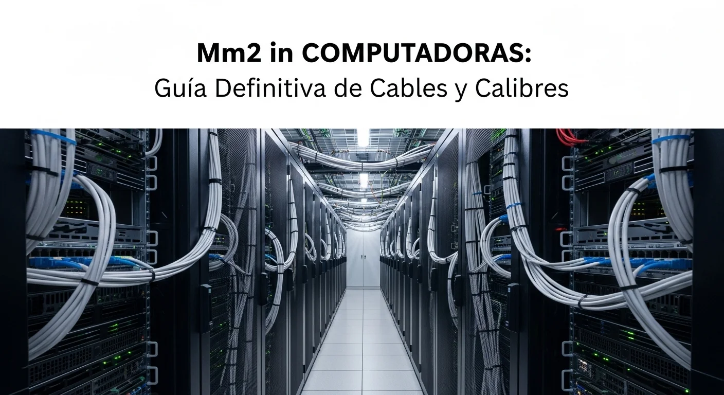 Pasillo de un centro de datos con racks de servidores y un impecable cableado estructurado de red y alimentación, donde se usan cables de gran calibre en mm2.