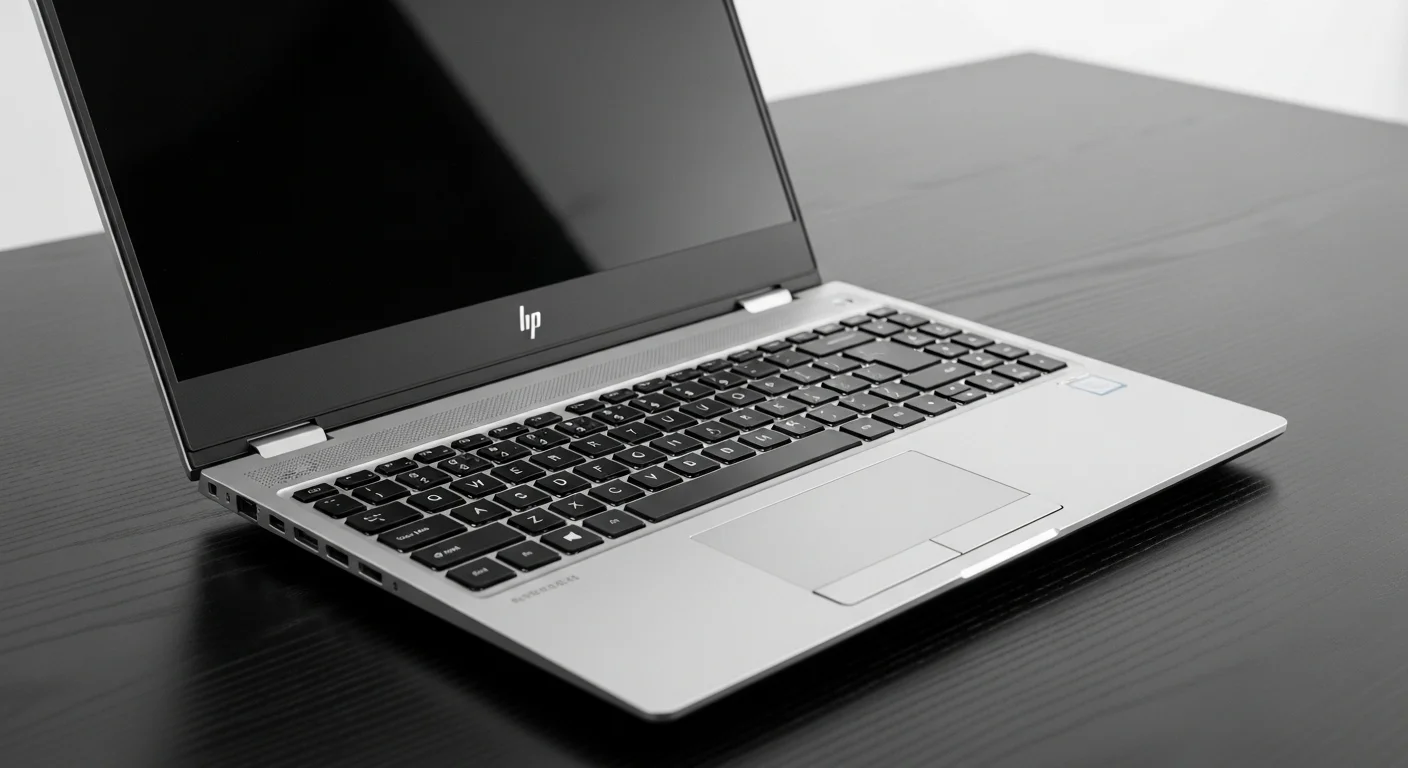 Estación de trabajo móvil HP ZBook 15 G2 abierta, destacando su construcción robusta y teclado completo.