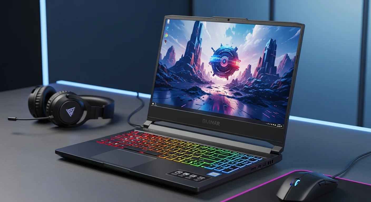 Un potente Pc Portatil Gamer con teclado retroiluminado RGB, listo para una sesión de juego intensa.