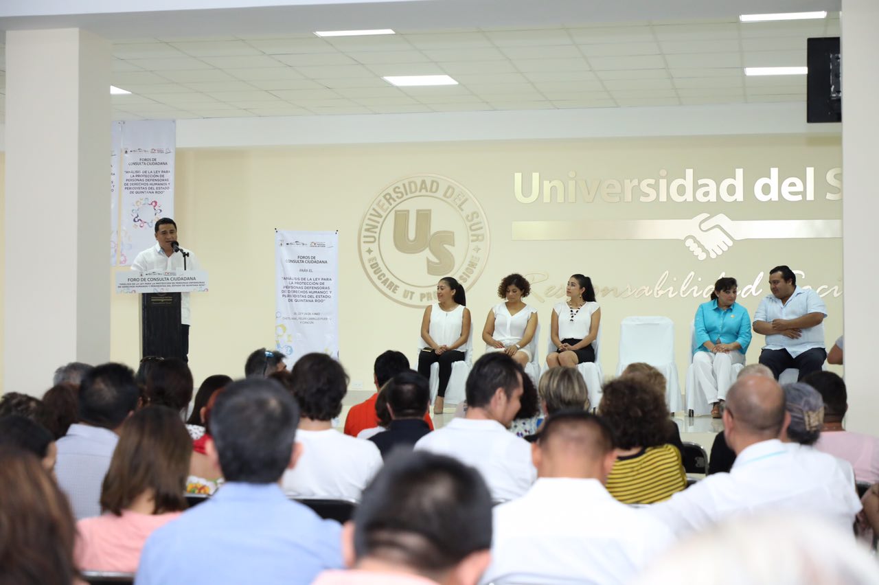 Se llevó a cabo el tercer y último foro para el Análisis de la Ley de Protección de Defensores de los Derechos Humanos y Periodistas de Quintana Roo.