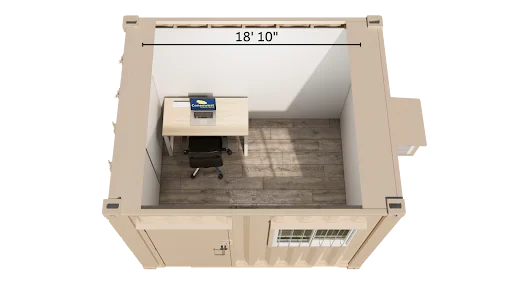 10ft Ground Level Office Container