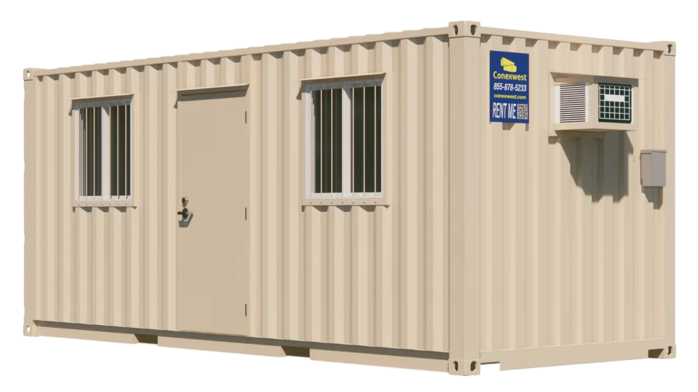 20ft On-Site Mobile Ground Level Office Container for Rent