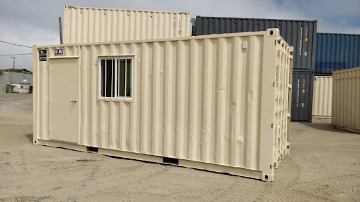20ft Ground Level Office and Storage Combo Container