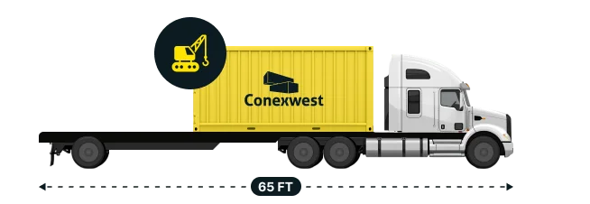 20ft flatbed shipping container delivery by Conexwest