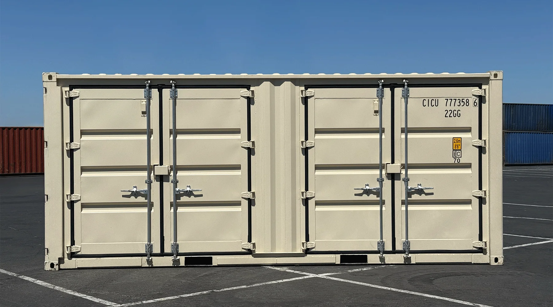 20ft Ground Level Office and Storage Combo Container
