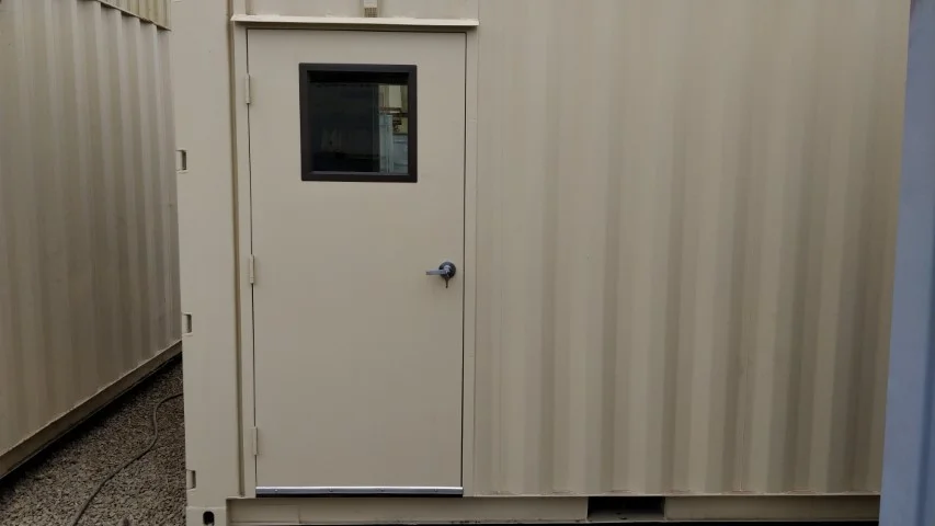 A man door window
