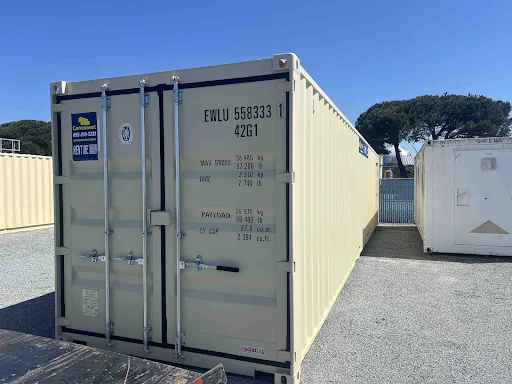 A 40ft standard storage container available from Conexwest