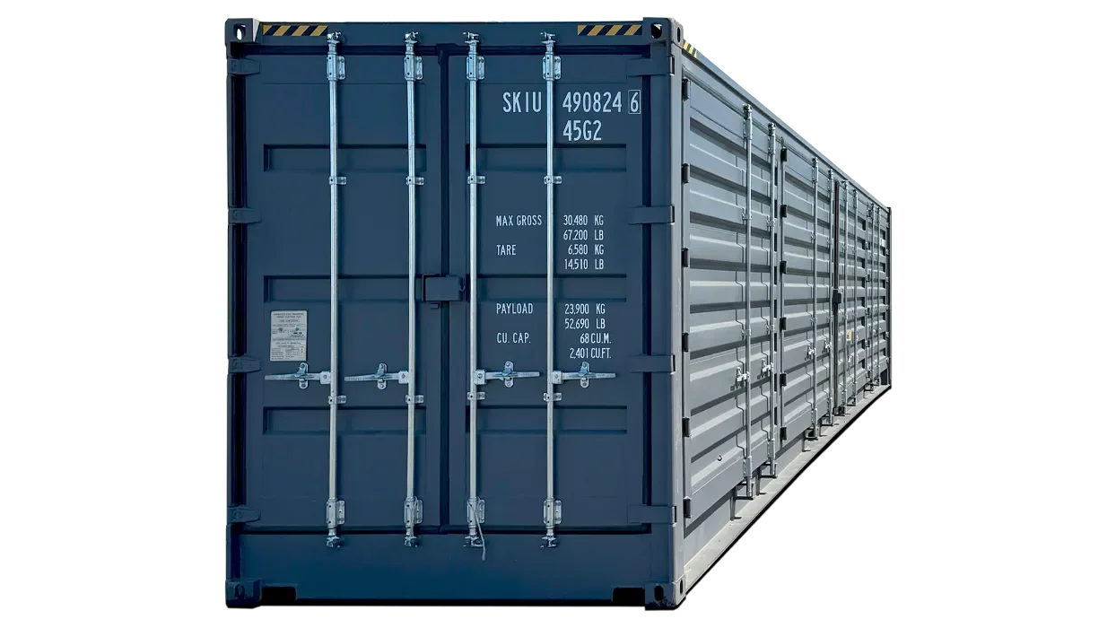 40ft New High Cube Open Side Shipping Container | Conexwest