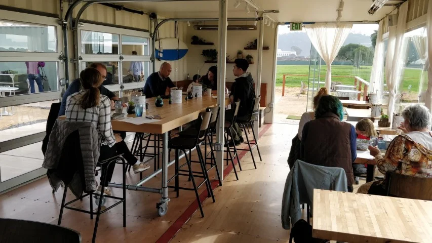 Custom restaurant container interior