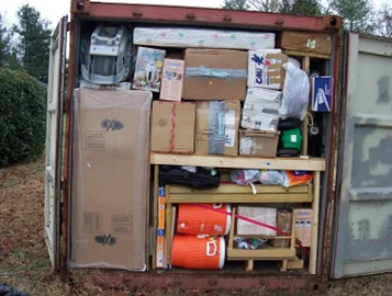 packing a shipping container for a long move