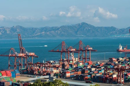 Shenzhen port in China