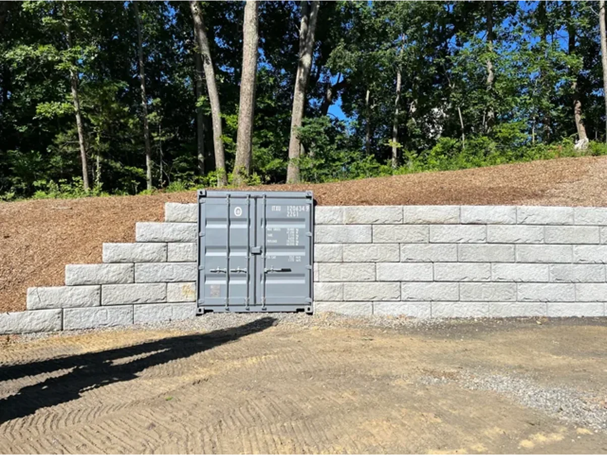 A shipping container bunker.