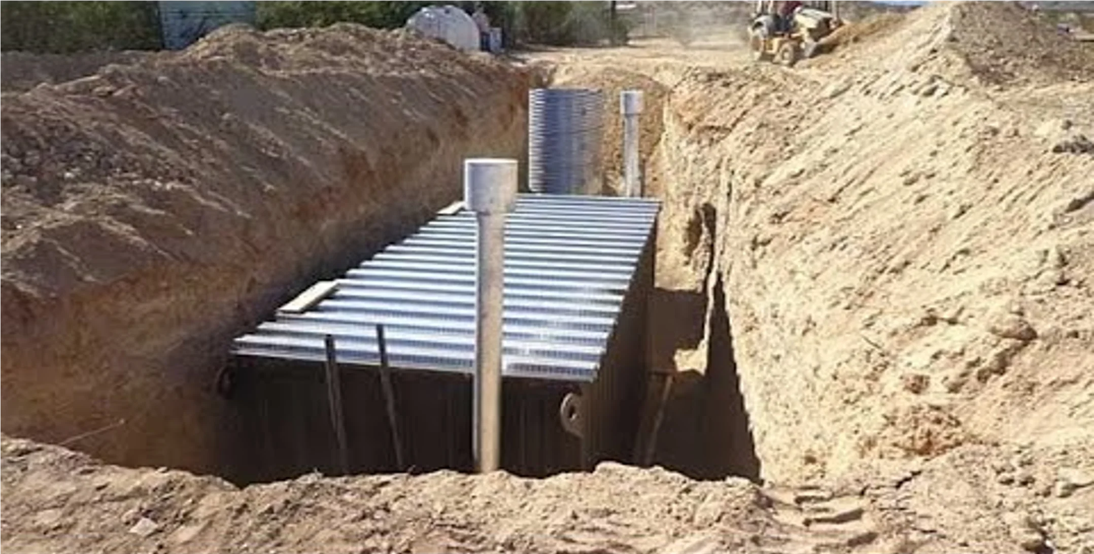 Customized shipping container bunker with reinforced structure and exterior access