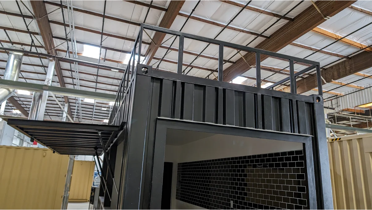 A shipping container home.