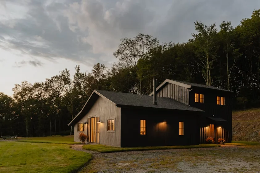A shipping container home.