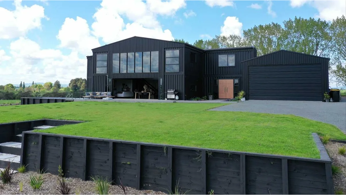 A shipping container home.