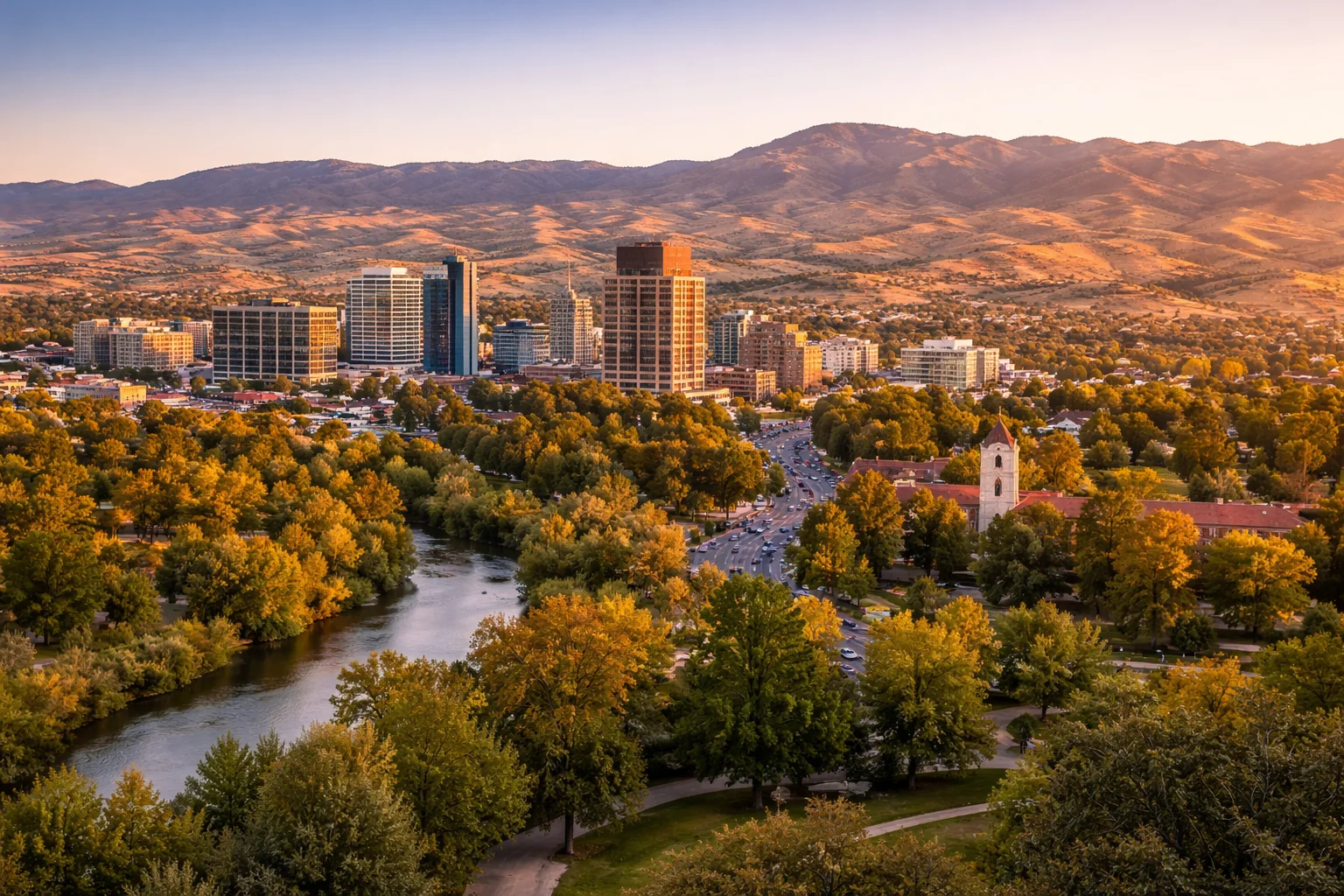 an ai image of boiso idaho