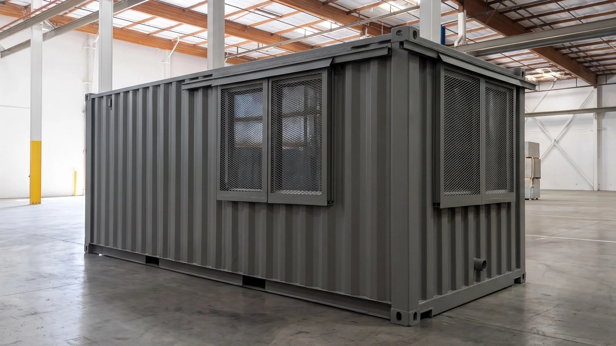 D’Ambra Construction container site office in fabrication facility