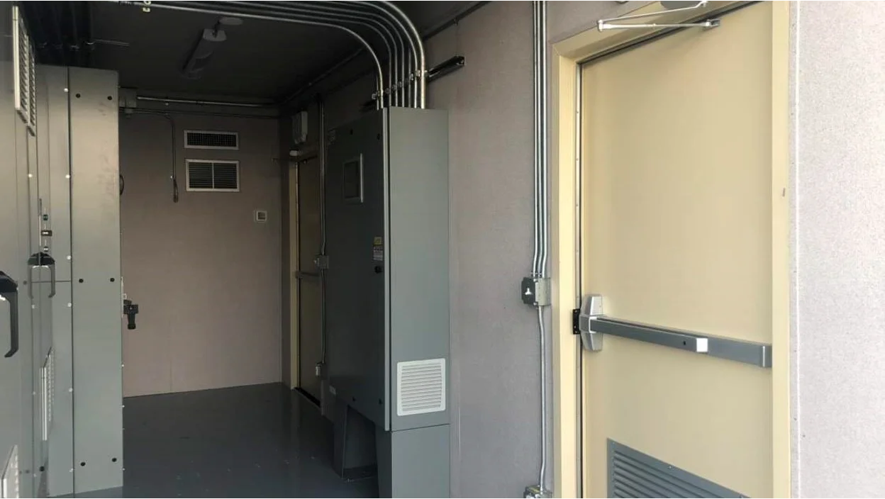 Inside a container showing some upgrades.