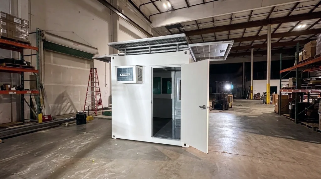Solar container system exterior render