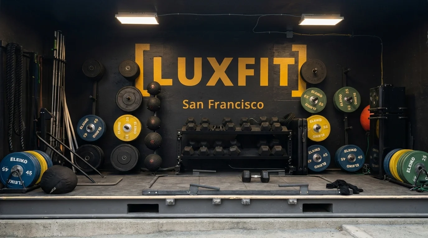 Open-air container gym at LuxFit