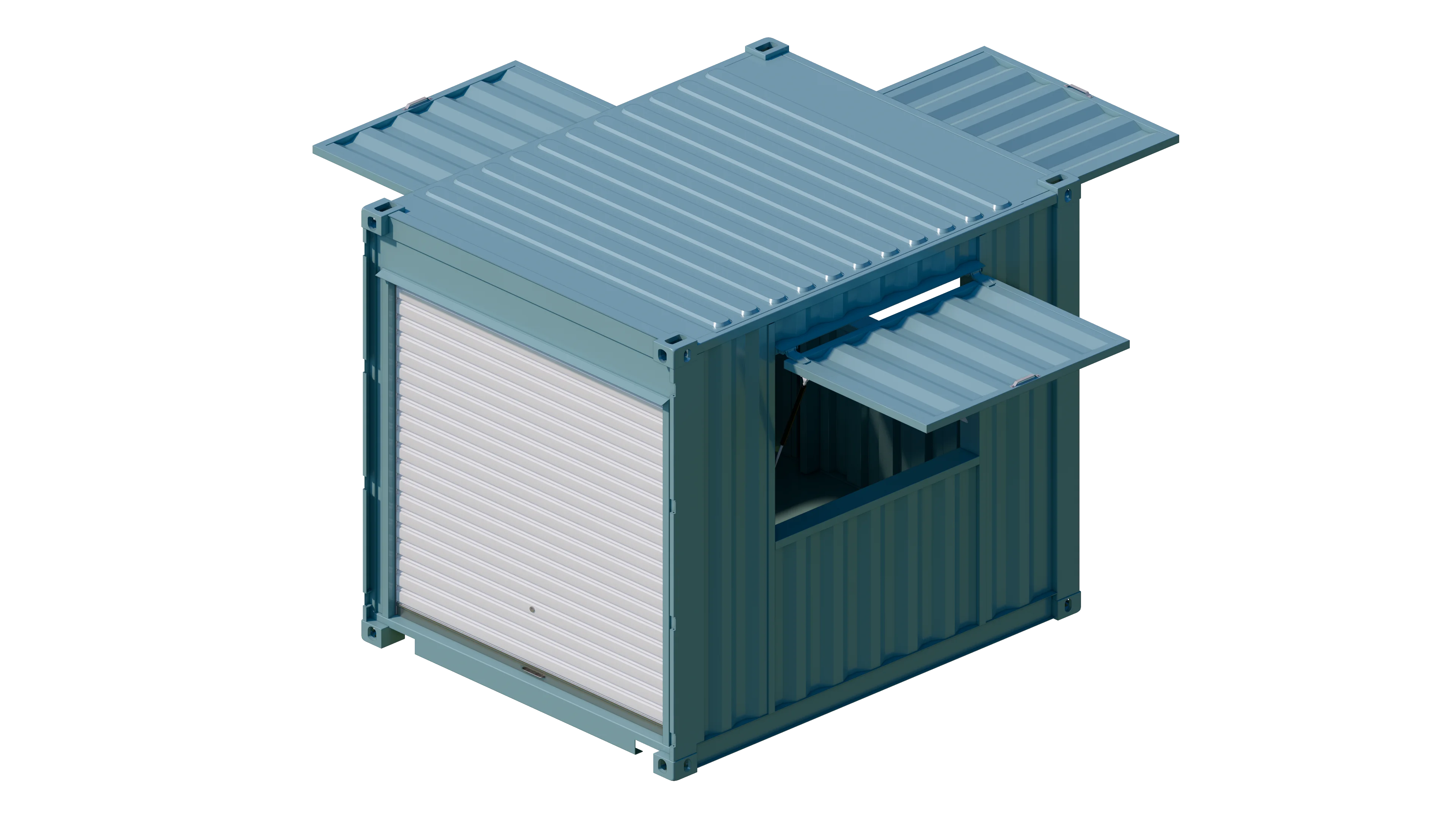 Fisherman’s Wharf custom shipping container building rendering