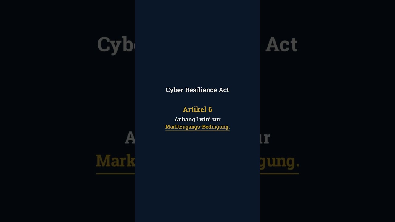 Produkt fertig — und darf trotzdem nicht verkauft werden (CRA, Art. 6) #compliance #cyberresilience