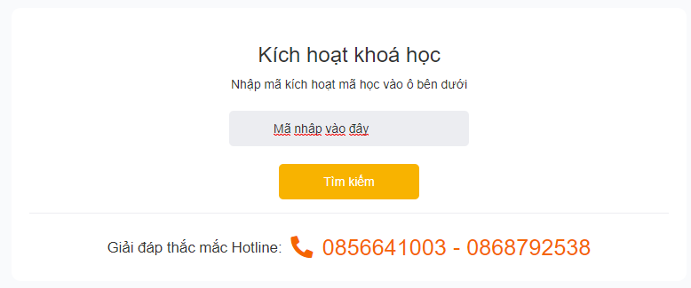 Kích hoạt khóa luyện thi trên 3mcongvienchuc.com