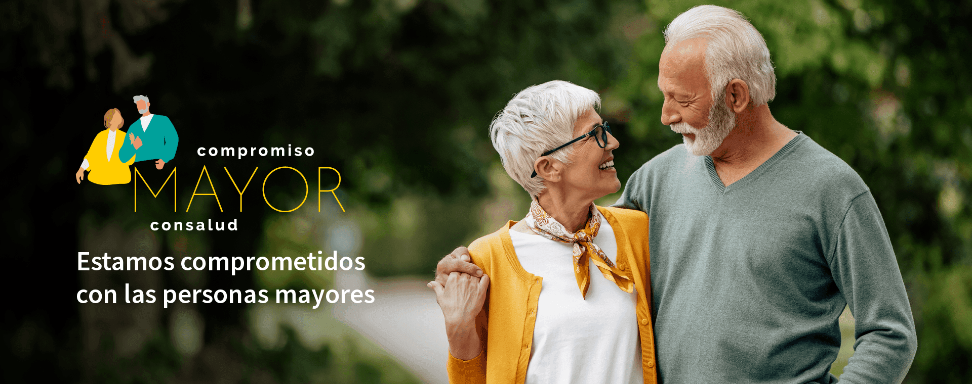 Compromiso Mayor: personas mayores compartiendo al aire libre.
